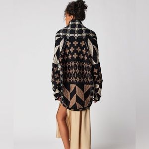 Free People bright optimistic Cardi sold out onyx caribou combo medium